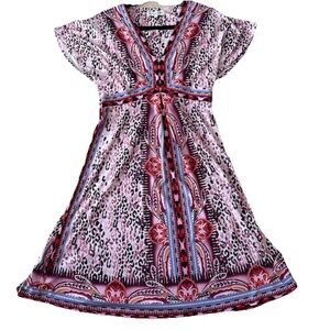 Hale Bob Pink and Red Kids Casual Dress